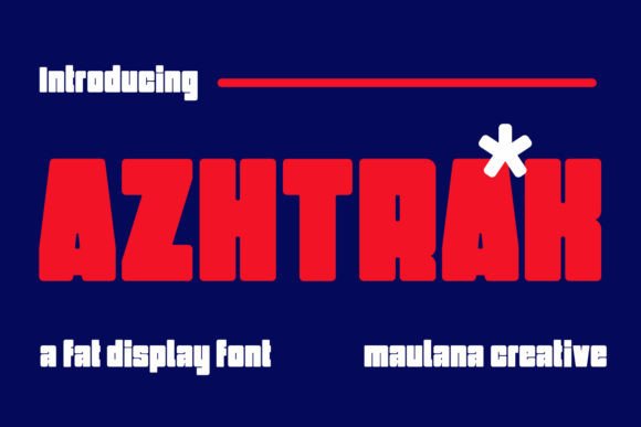 Azhtrak Display Font for Handmade Branding