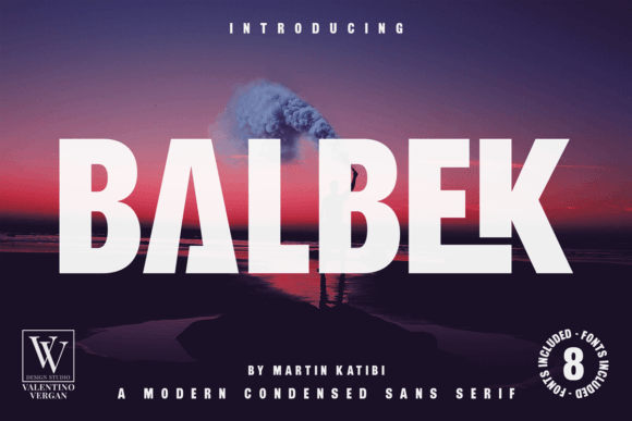 Balbek Font: A Heavy Condensed Sans Serif for Makers