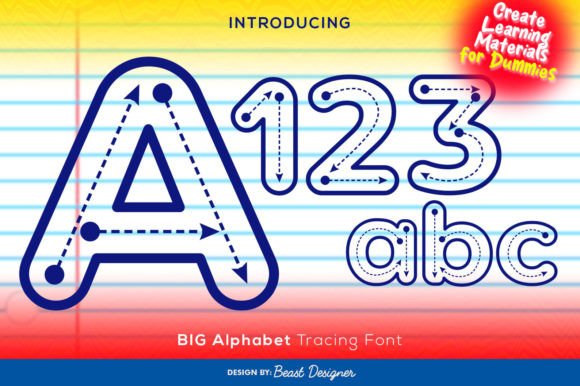 Big Alphabet Tracing: Playful Display Font for Learning & Design