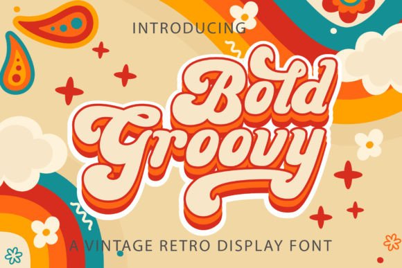 Bold Groovy Font: Vintage Handwritten Display Fonts for Makers