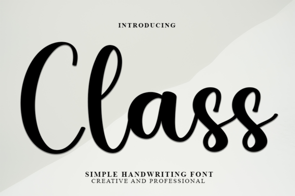 Class Script Font for Handmade Creators