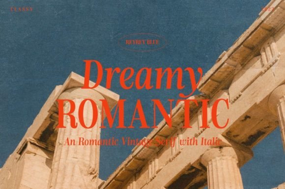 Dreamy Romantic Serif Font for Nostalgic Craft Projects