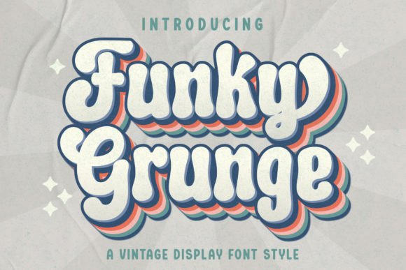 Funky Grunge Display Font for Bold, Retro-Inspired Branding