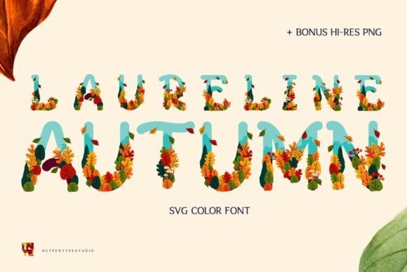 Laureline Autumn: A Floral Color Font for Seasonal Branding