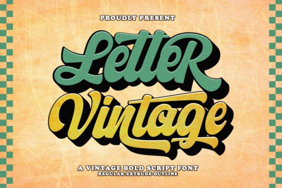 Letter Vintage: A Bold Retro Display Font for Authentic Branding