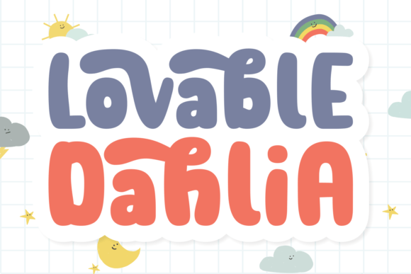 Lovable Dahlia Font: A Cute & Chubby Display Typeface for Digital Branding