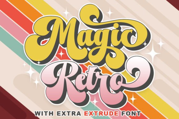 Magic Retro Display Font for Nostalgic Editorial Design