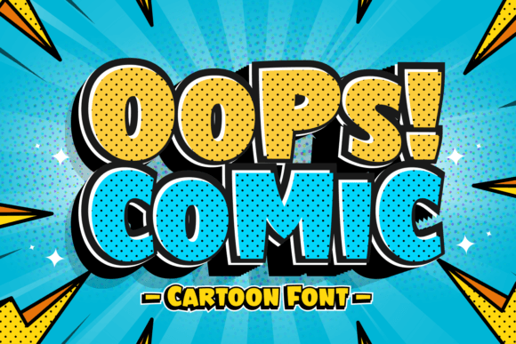 Oops Comic Font for Handmade Labels & Playful Branding