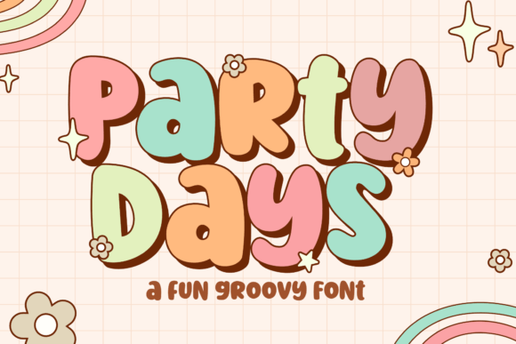 Party Days: A Playful Groovy Font for Editorial Accents
