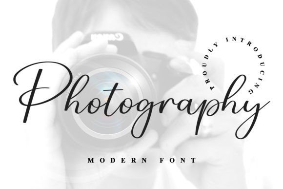 Photography Font: A Modern Script Handwritten Typeface for Editorial Design