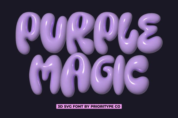 Purple Magic: A Hand-Drawn Chubby Display Font for Editorial Impact