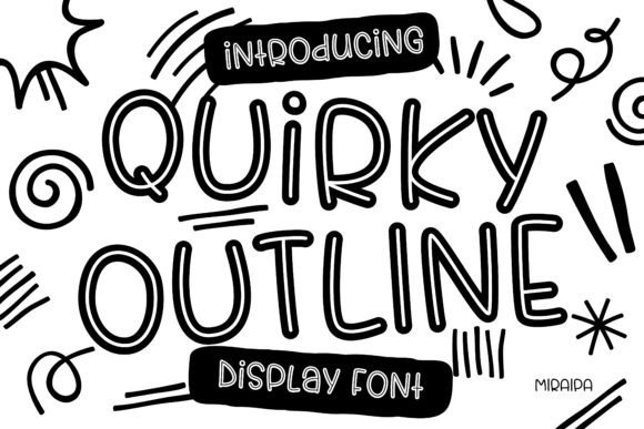 Quirky Outline Font — A Funky Display Typeface for Bold Brand Identity