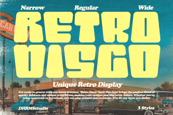 Retro Disco Font: Playful Display Fonts for Digital Design