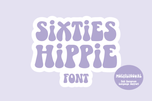 Sixties Hippie Font: Groovy 60s Retro Display Typeface for Crafters