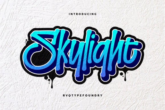 Skylight: A Graffiti Display Font for Bold Campaign Headlines