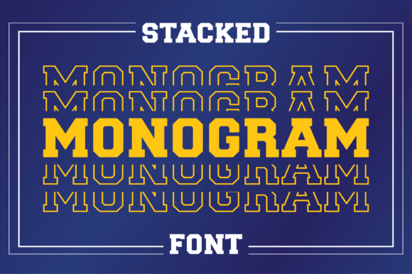 Stacked Monogram Font for Bold, Recognizable Branding