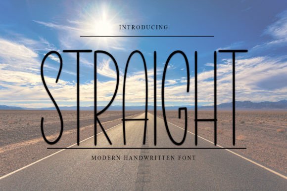 Straight Font: A Contemporary Script Handwritten Typeface for Digital Design