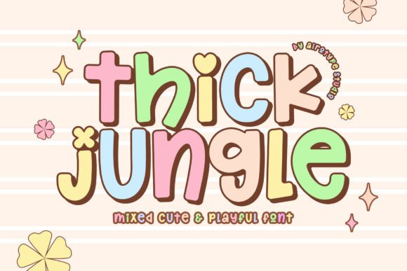 Thick Jungle: A Playful Display Font for Whimsical Editorial Design