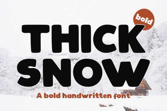 Thick Snow Font: A Festive Display Typeface for Holiday Design