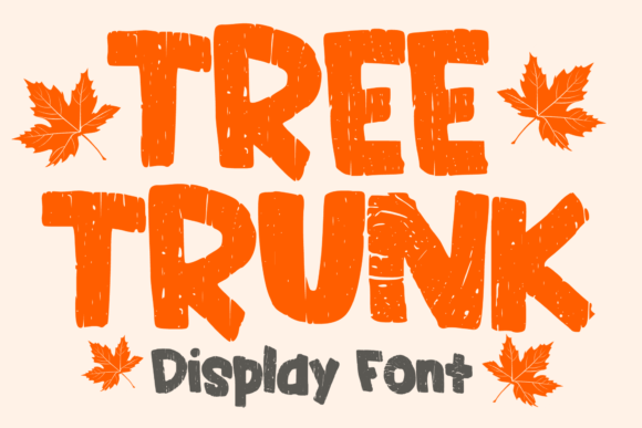 Tree Trunk Display Font for Bold, Textured Brand Messaging