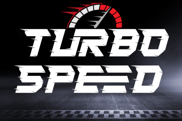 Turbo Speed Font: A Dynamic Uppercase Display Typeface for Bold Branding