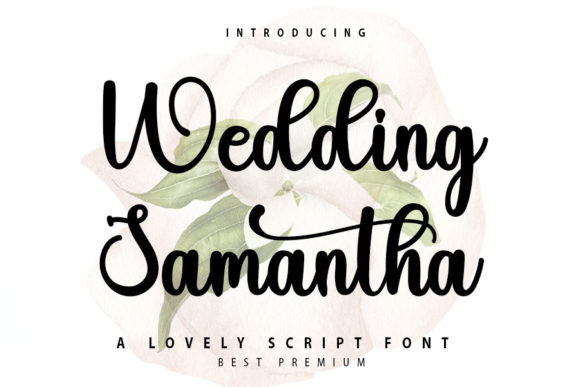Wedding Samantha Script Font for Elegant Branding