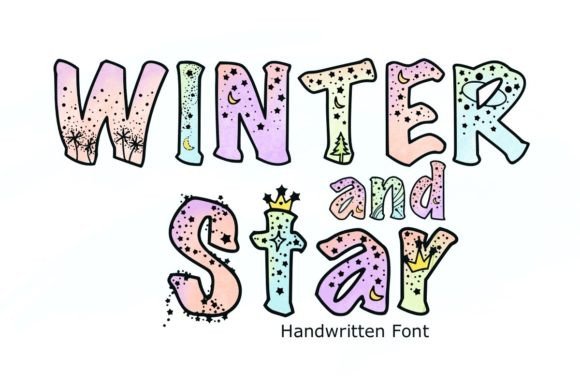Winter and Star Decorative Font for Handmade Creators